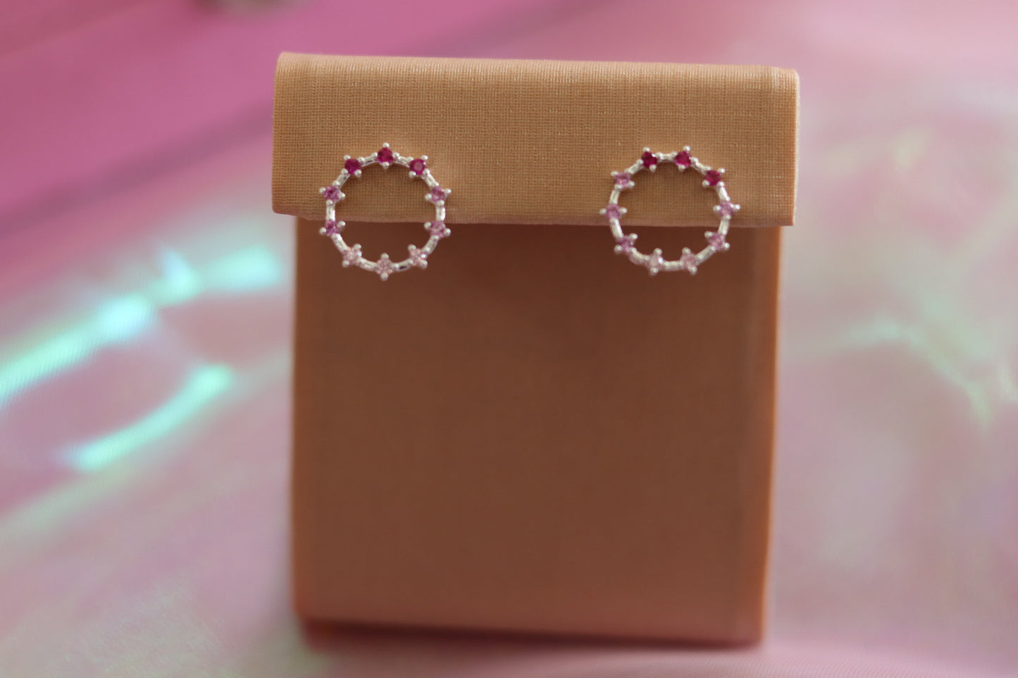 Brinco círculo rosa