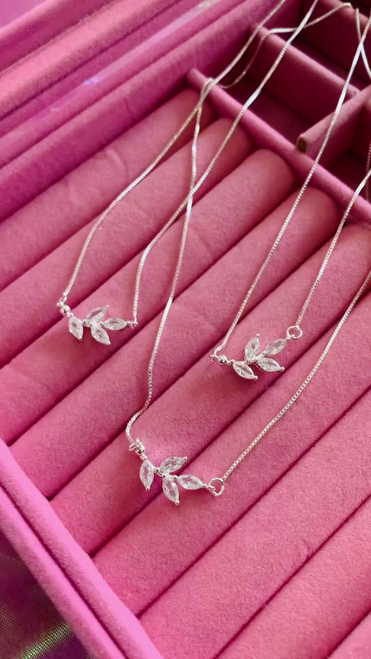 Colar raminho de zircônia